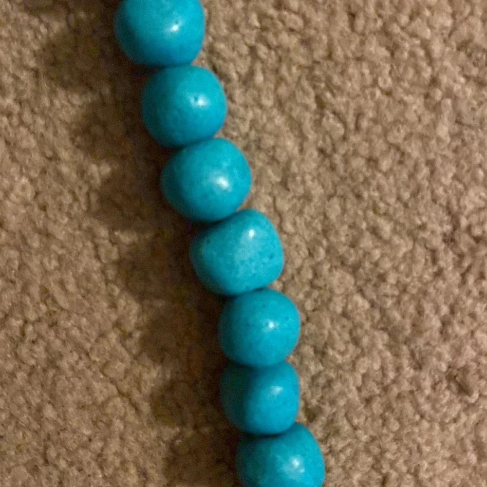 Turquoise Blue wood beads Pottery Barn